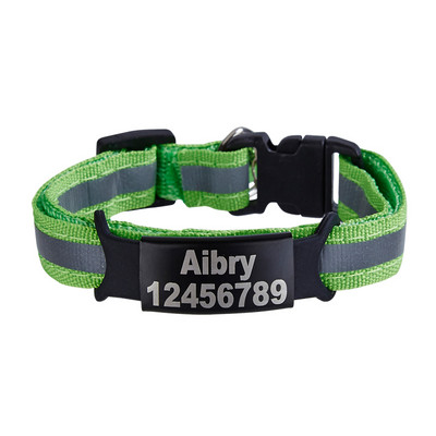 Reflektirajuća mačja sigurnosna kopča, ogrlica, podesiva prilagođena personalizirana osobna iskaznica, graviranje, najlonska ogrlica s mačićima