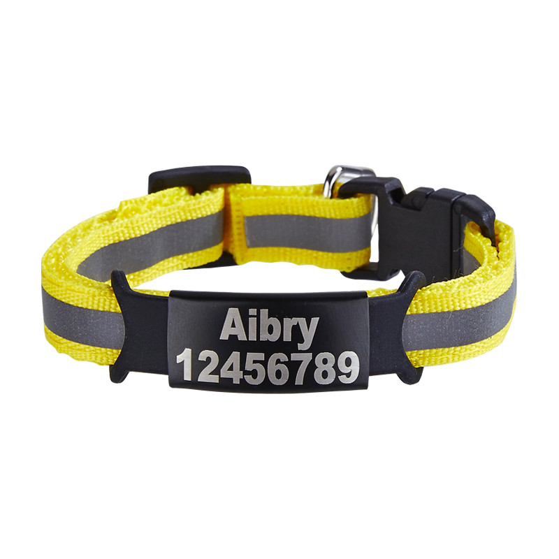 Reflektirajuća mačja sigurnosna kopča, ogrlica, podesiva prilagođena personalizirana osobna iskaznica, graviranje, najlonska ogrlica s mačićima