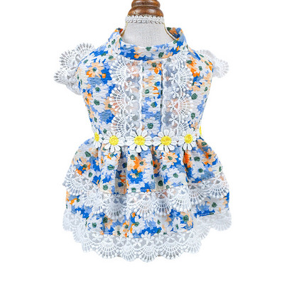 Ljetna odjeća za kućne ljubimce Haljine od čipke za mačke Gotas cvijet Sphynx Pas Princess Dress Suknja Kitten maskote Odjeća vetement chat