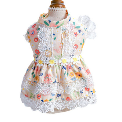 Ljetna odjeća za kućne ljubimce Haljine od čipke za mačke Gotas cvijet Sphynx Pas Princess Dress Suknja Kitten maskote Odjeća vetement chat