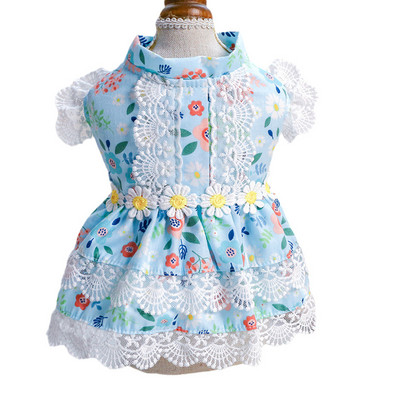 Ljetna odjeća za kućne ljubimce Haljine od čipke za mačke Gotas cvijet Sphynx Pas Princess Dress Suknja Kitten maskote Odjeća vetement chat