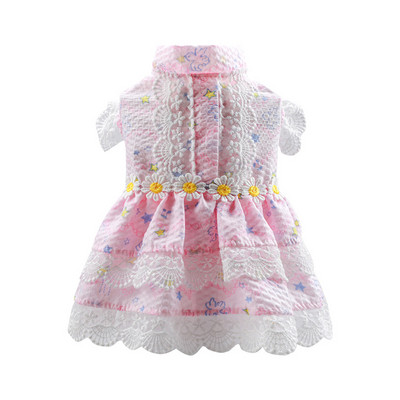 Ljetna odjeća za kućne ljubimce Haljine od čipke za mačke Gotas cvijet Sphynx Pas Princess Dress Suknja Kitten maskote Odjeća vetement chat