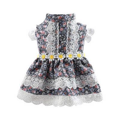 Ljetna odjeća za kućne ljubimce Haljine od čipke za mačke Gotas cvijet Sphynx Pas Princess Dress Suknja Kitten maskote Odjeća vetement chat