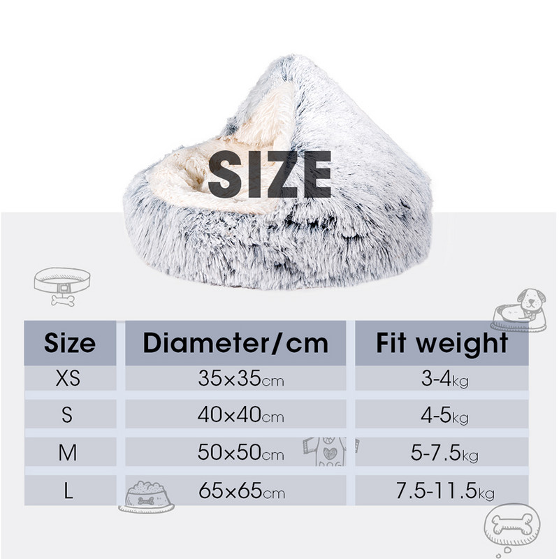 Ζεστό στρώμα για σκύλους για γάτα Στρογγυλό βελούδινο μαλακό καναπέ για ύπνο Καλάθι κατοικίδιων ζώων για σκύλους Γάτες Φωλιά για κουτάβια Κρεβάτια για τον υπνόσακο Ψάθες Σκηνή για σκύλους