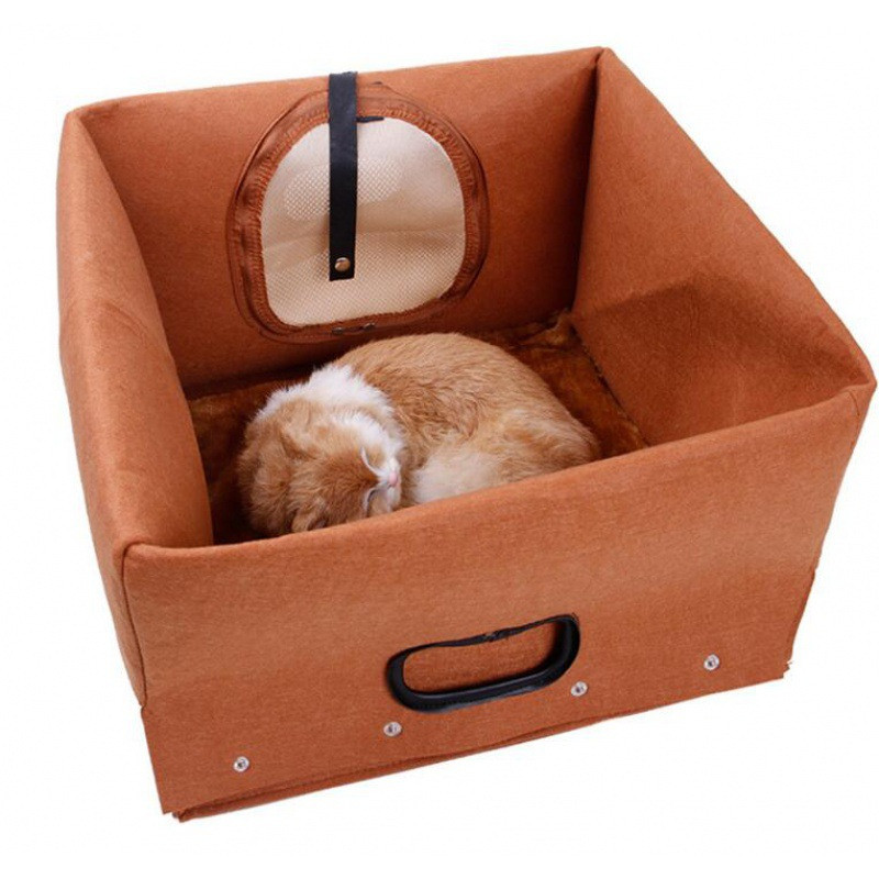 Geantă portabilă pentru pisici din pâslă pentru animale de companie Casă pentru ieșiri Mașină Pat pentru animale de companie Geantă de transport pentru câini cu mâner Canisă Geantă de transport pentru căței mici