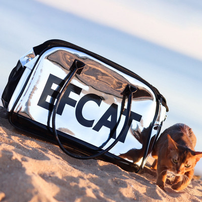 Velika torba za nošenje pasa i mačaka za kućne ljubimce Modna srebrna torba za prijevoz za mače psiće