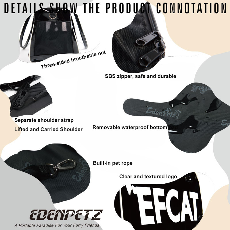 Velika torba za nošenje pasa i mačaka za kućne ljubimce Modna srebrna torba za prijevoz za mače psiće