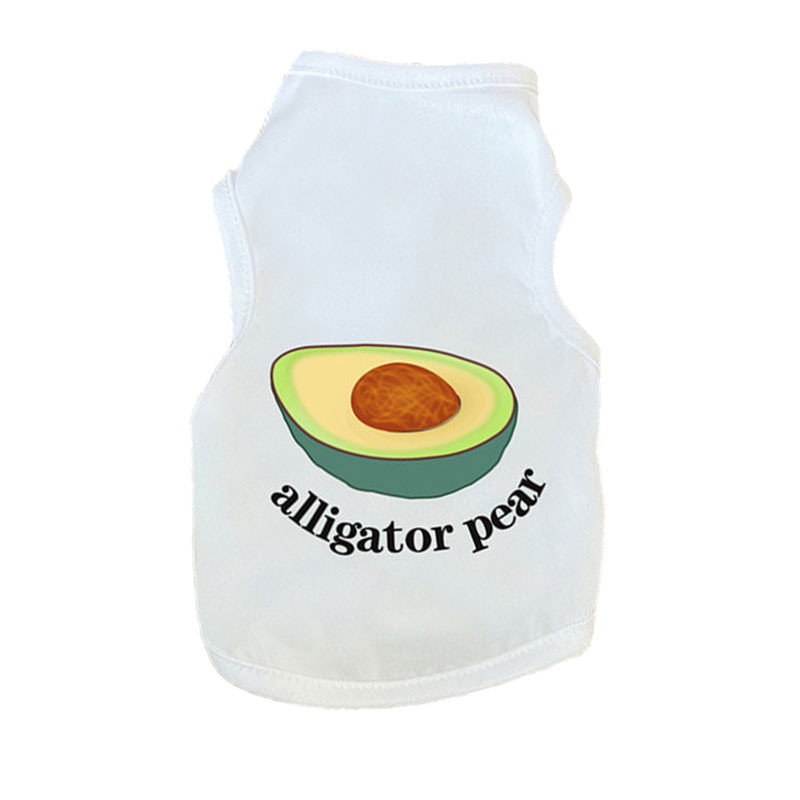 Lemmikloomade riided koertele Vest Varrukateta suveriided kutsikatele T-särk Avokaado Kevadsuvised koerarõivad Chihuahua XS-XXL