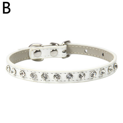 lolojumdzīvnieku kakla siksna spīdīga dimanta rhinestone pu ādas kakla siksna kaķim sunim mājdzīvnieku piederumi mājdzīvnieku suņu kakla siksna