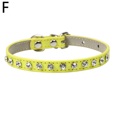 lolojumdzīvnieku kakla siksna spīdīga dimanta rhinestone pu ādas kakla siksna kaķim sunim mājdzīvnieku piederumi mājdzīvnieku suņu kakla siksna