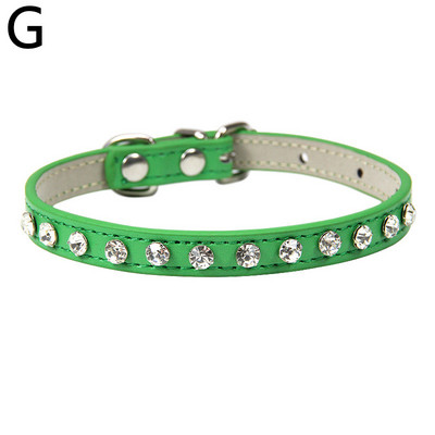 lolojumdzīvnieku kakla siksna spīdīga dimanta rhinestone pu ādas kakla siksna kaķim sunim mājdzīvnieku piederumi mājdzīvnieku suņu kakla siksna
