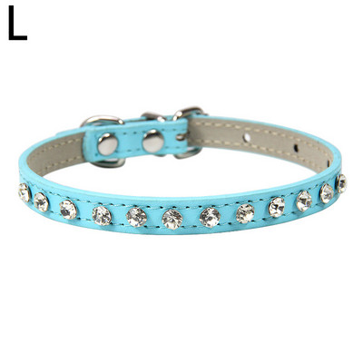 lolojumdzīvnieku kakla siksna spīdīga dimanta rhinestone pu ādas kakla siksna kaķim sunim mājdzīvnieku piederumi mājdzīvnieku suņu kakla siksna