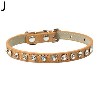 lolojumdzīvnieku kakla siksna spīdīga dimanta rhinestone pu ādas kakla siksna kaķim sunim mājdzīvnieku piederumi mājdzīvnieku suņu kakla siksna