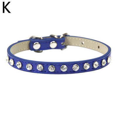 lolojumdzīvnieku kakla siksna spīdīga dimanta rhinestone pu ādas kakla siksna kaķim sunim mājdzīvnieku piederumi mājdzīvnieku suņu kakla siksna