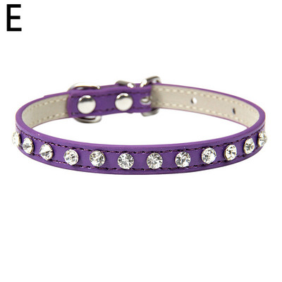 lolojumdzīvnieku kakla siksna spīdīga dimanta rhinestone pu ādas kakla siksna kaķim sunim mājdzīvnieku piederumi mājdzīvnieku suņu kakla siksna