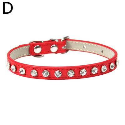 lolojumdzīvnieku kakla siksna spīdīga dimanta rhinestone pu ādas kakla siksna kaķim sunim mājdzīvnieku piederumi mājdzīvnieku suņu kakla siksna