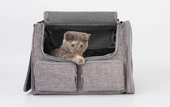 Чанта за носене на домашен любимец Чанта за носене на котка Дишаща чанта за носене през рамо за домашни любимци Чанта за носене за изходящо пътуване Подходяща за котки Малко куче
