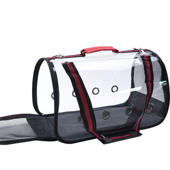 Прозрачна чанта през рамо Котка Чанти за носене на домашни любимци Кученце Нова дишаща мрежеста чанта Преносимо куче за носене на открито Клетка за пътуване