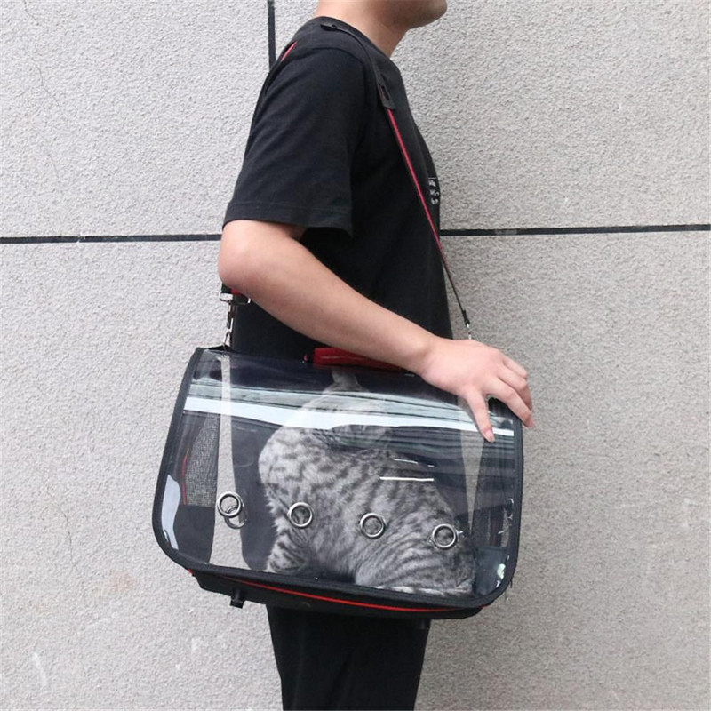 Prozirna torba za nošenje preko ramena Mačka Torba za nošenje kućnih ljubimaca Puppy Nova prozračna mrežasta ručna torba Prijenosni pas za nošenje na otvorenom Kavez za putovanja