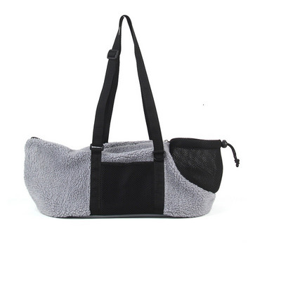 Zimska torba za nošenje kućnih ljubimaca Torba od koraljnog flisa Sklopiva i prozračna ručna torba za pse i mačke na izletu Prijenosna nosiljka na ramenu Oprema za kućne ljubimce