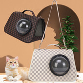 Υλικό PU Υλικό υψηλής ποιότητας Σακίδιο πλάτης κατοικίδιων ζώων Αναπνεύσιμες γάτες μεταφοράς υπαίθριου χώρου ταξιδιού Κάψουλα χιαστί τσάντα κουταβιών