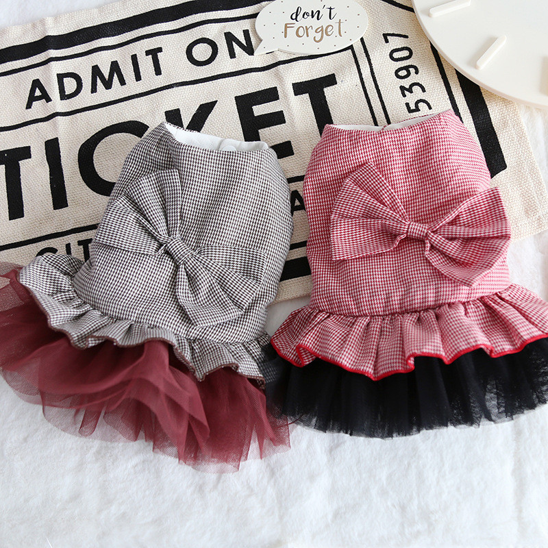 Jeftina rasprodaja Haljina za kućne ljubimce za psa Mala mala mašna Čipkana topla štenci Životinja Mačka Tutu suknja za zabave Odjeća za Chihuahua