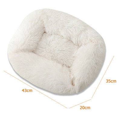 Τετράγωνο κρεβάτι γάτας για γάτες Σπίτι για γάτες Ζεστό χαλάκι για ύπνο Μαξιλάρι για σκύλο Κουτάβι Καναπές για σκύλους Καλάθι βελούδινα αξεσουάρ για κατοικίδια χειμώνας