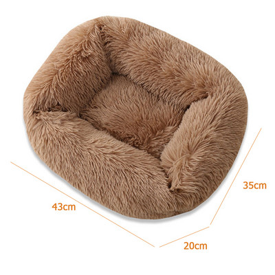 Τετράγωνο κρεβάτι γάτας για γάτες Σπίτι για γάτες Ζεστό χαλάκι για ύπνο Μαξιλάρι για σκύλο Κουτάβι Καναπές για σκύλους Καλάθι βελούδινα αξεσουάρ για κατοικίδια χειμώνας