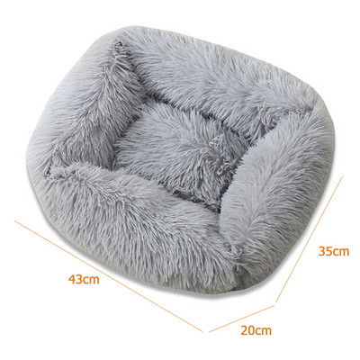 Τετράγωνο κρεβάτι γάτας για γάτες Σπίτι για γάτες Ζεστό χαλάκι για ύπνο Μαξιλάρι για σκύλο Κουτάβι Καναπές για σκύλους Καλάθι βελούδινα αξεσουάρ για κατοικίδια χειμώνας