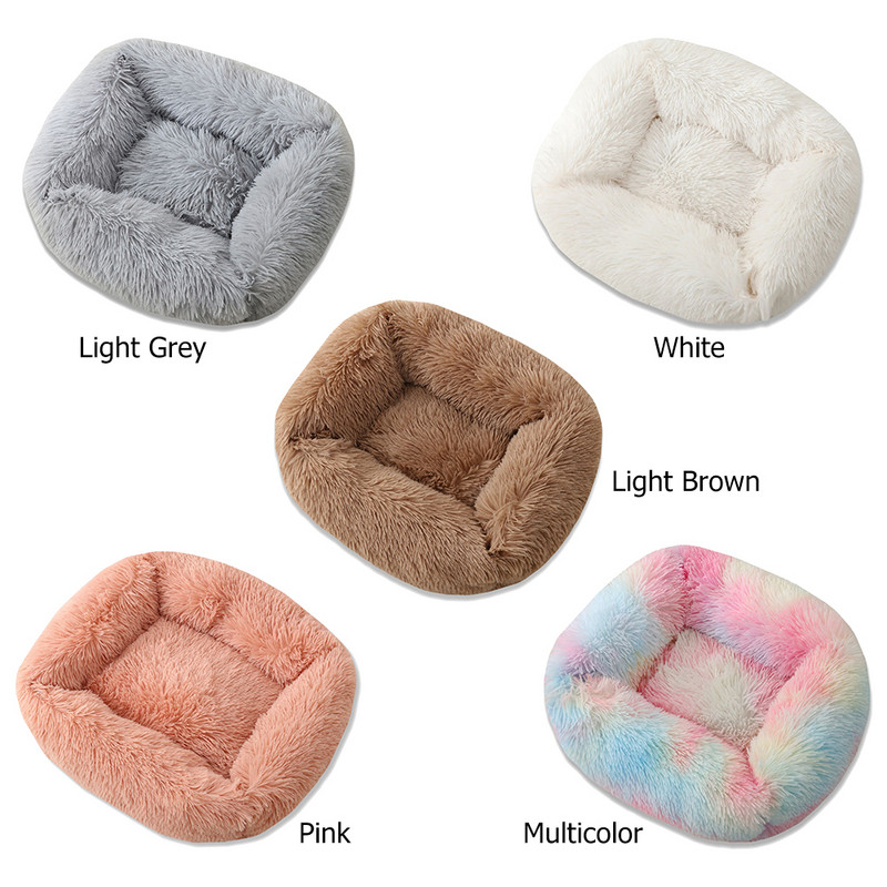 Τετράγωνο κρεβάτι γάτας για γάτες Σπίτι για γάτες Ζεστό χαλάκι για ύπνο Μαξιλάρι για σκύλο Κουτάβι Καναπές για σκύλους Καλάθι βελούδινα αξεσουάρ για κατοικίδια χειμώνας