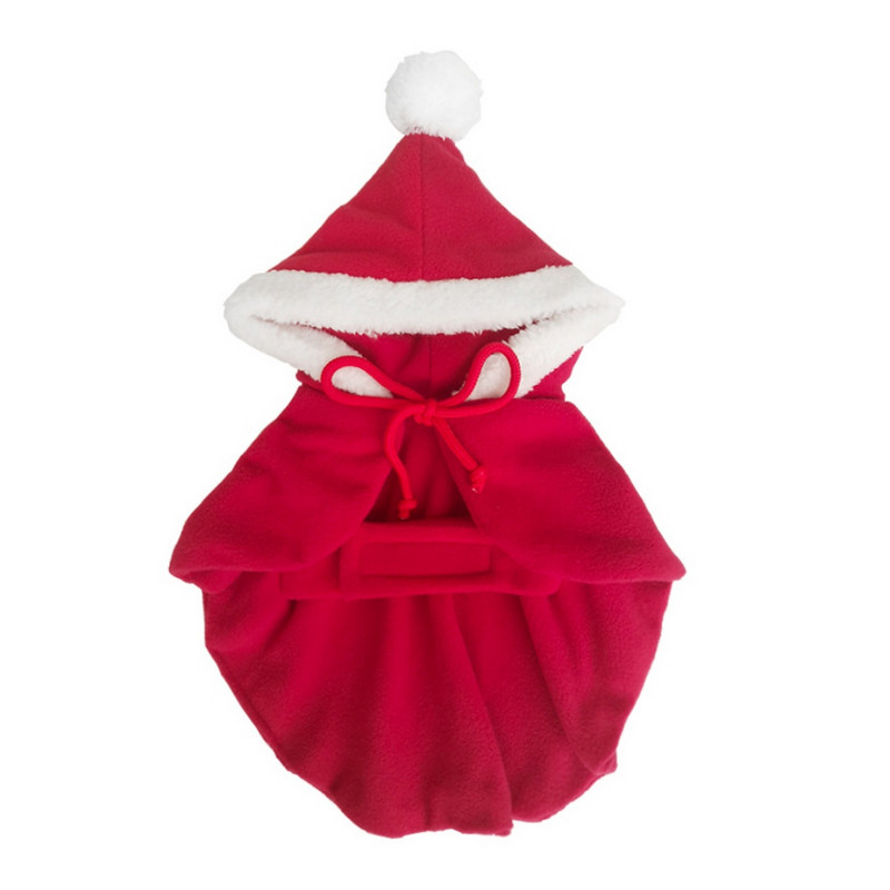 Χριστουγεννιάτικη στολή γάτας Ακρωτήριο γάτα αποκριάτικο πάρτι Cosplay Αστεία στολή Χειμερινό ζεστό καπέλο μανδύας Santa Ρούχα Αξεσουάρ για κατοικίδια