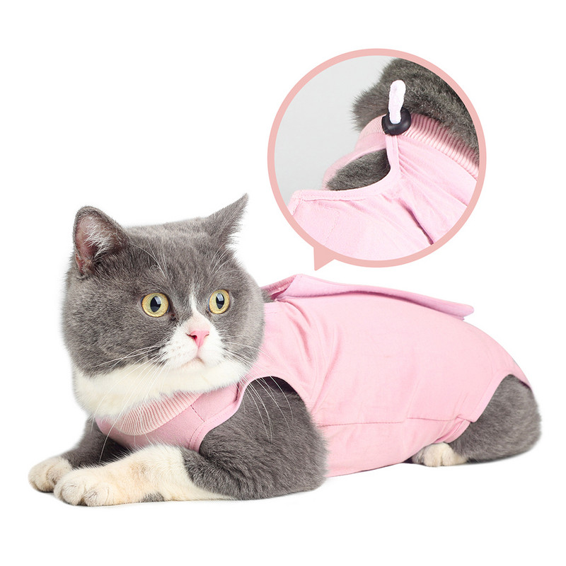 Kassi taastav ülikond Jumpsuit Hooldus Lemmik kassipoeg Hammustusvastane Vältida lakkumist pärast operatsiooni Kandke Vest Võõrutussärk Kassivestid