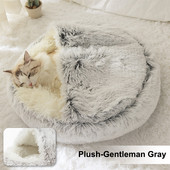 Κρεβάτι χειμωνιάτικης γάτας για κατοικίδια βελούδινο ζεστό μαξιλάρι σπιτάκι Κλουβί σάκος ύπνου για κατοικίδια Καναπές φωλιά γάτας Θερμαντικό ρείθρο για μικρό σκύλο γατούλα