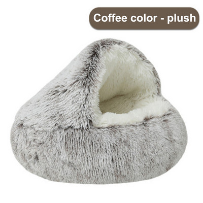 Κρεβάτι χειμωνιάτικης γάτας για κατοικίδια βελούδινο ζεστό μαξιλάρι σπιτάκι Κλουβί σάκος ύπνου για κατοικίδια Καναπές φωλιά γάτας Θερμαντικό ρείθρο για μικρό σκύλο γατούλα