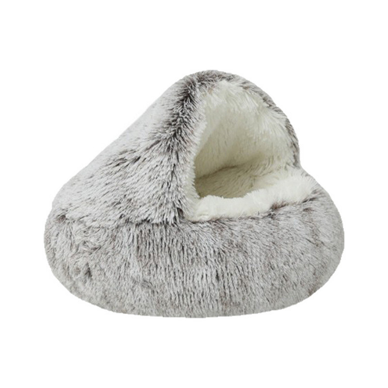 Κρεβάτι χειμωνιάτικης γάτας για κατοικίδια βελούδινο ζεστό μαξιλάρι σπιτάκι Κλουβί σάκος ύπνου για κατοικίδια Καναπές φωλιά γάτας Θερμαντικό ρείθρο για μικρό σκύλο γατούλα