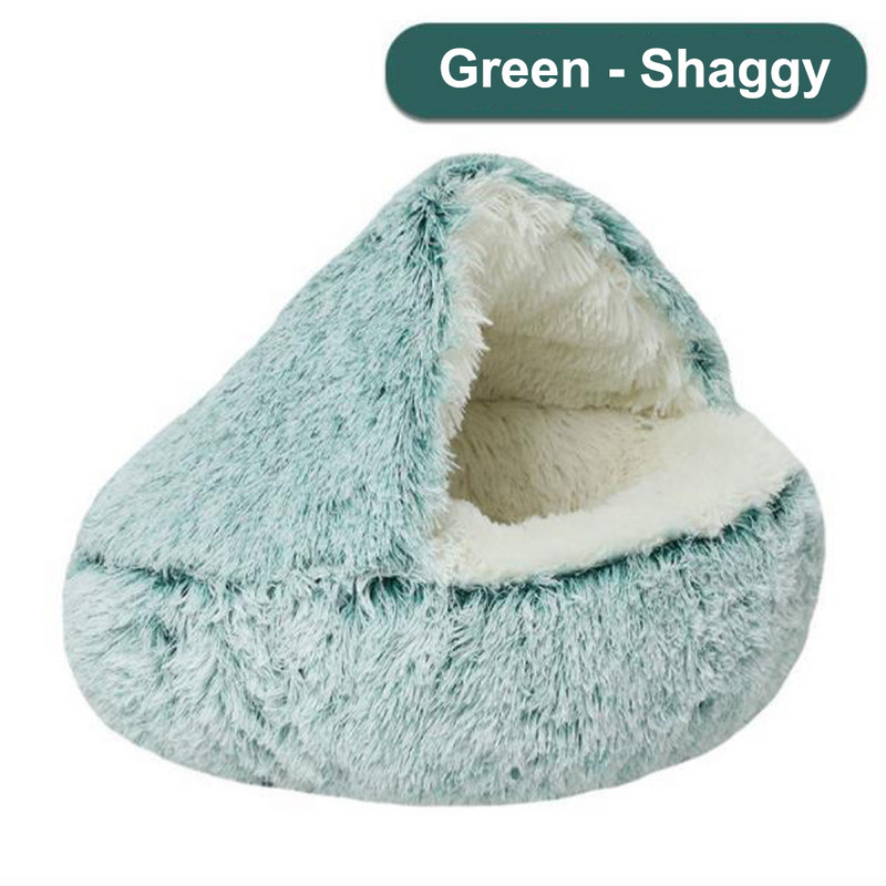 Κρεβάτι χειμωνιάτικης γάτας για κατοικίδια βελούδινο ζεστό μαξιλάρι σπιτάκι Κλουβί σάκος ύπνου για κατοικίδια Καναπές φωλιά γάτας Θερμαντικό ρείθρο για μικρό σκύλο γατούλα