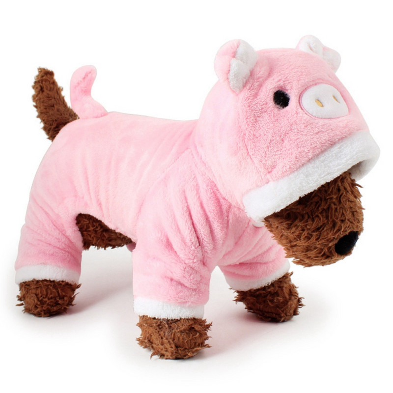 Haine pentru câini de iarnă pentru animale de companie Hanorac cald pentru câini pentru câini pisici haină drăguț iepure design jachetă fleece moale îmbrăcăminte buldog francez pentru câini