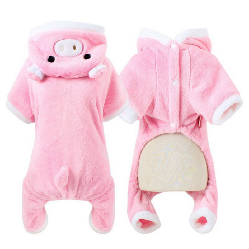 Haine pentru câini de iarnă pentru animale de companie Hanorac cald pentru câini pentru câini pisici haină drăguț iepure design jachetă fleece moale îmbrăcăminte buldog francez pentru câini