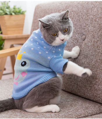 [MPK Store] Пуловер за котки SWC с нов дизайн, пуловер за кучета, дрехи за котки за студения сезон, налични 3 цвята