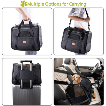 Cat Carrier Soft Dog Carrier Сгъваема преносима чанта за кучета Раница за домашни любимци Раница за пътуване на кучета Транспортна чанта за домашни любимци