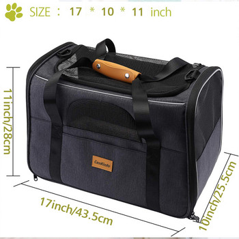 Cat Carrier Soft Dog Carrier Сгъваема преносима чанта за кучета Раница за домашни любимци Раница за пътуване на кучета Транспортна чанта за домашни любимци