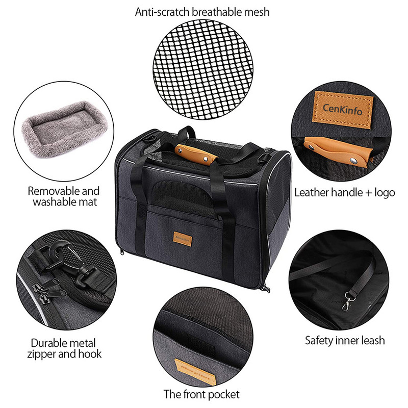 Cat Carrier Soft Dog Carrier Πτυσσόμενη φορητή τσάντα σκύλου Σακίδιο πλάτης για κατοικίδια Σακίδιο πλάτης ταξιδιού για σκύλους Τσάντα μεταφοράς κατοικίδιων ζώων