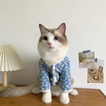Ρούχα για γάτες Χειμερινά ζεστά κουτάβια γατάκια Χαριτωμένο σακάκι παλτό ζακέτα για σκύλους κατοικίδιο ζακέτα πουλόβερ Chihuahua Ρούχα πιτζάμες για μικρά σκυλιά Γάτες