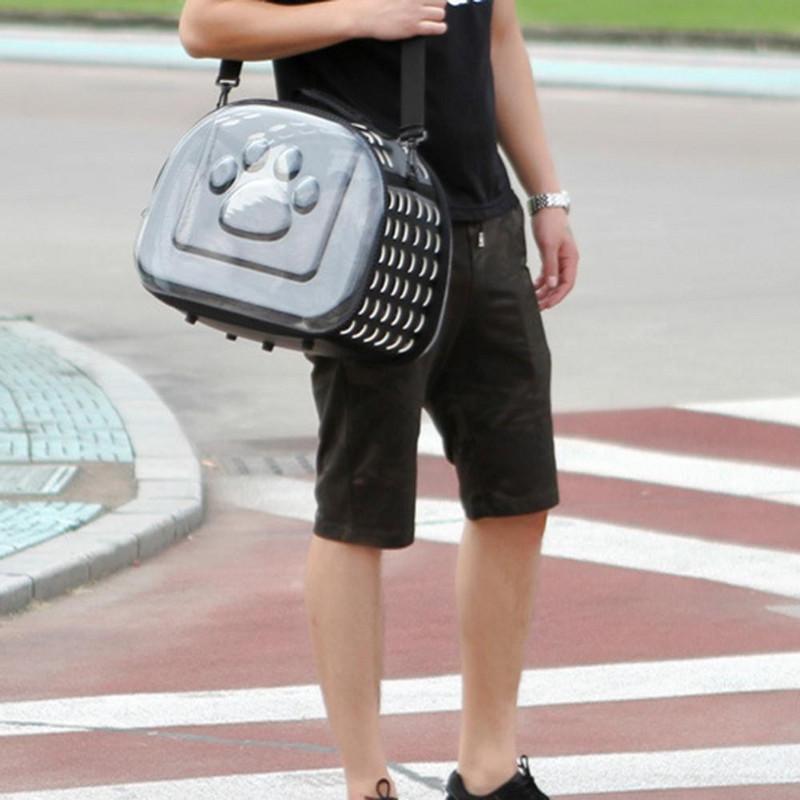 Pliabil, portabil, transparent, pentru animale de companie, câini, pisici, geantă de mână, geantă de călătorie pentru umăr