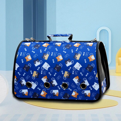 Μεταφορείς κατοικίδιων ζώων Φορητές αναπνεύσιμες πτυσσόμενες τσάντες Τσάντες μεταφοράς σκυλιών γάτας Τσάντα χειρός κατοικίδιων ζώων εξερχόμενου ταξιδιού με φερμουάρ ασφαλείας που κλειδώνουν