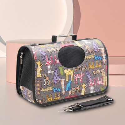 Μεταφορείς κατοικίδιων ζώων Φορητές αναπνεύσιμες πτυσσόμενες τσάντες Τσάντες μεταφοράς σκυλιών γάτας Τσάντα χειρός κατοικίδιων ζώων εξερχόμενου ταξιδιού με φερμουάρ ασφαλείας που κλειδώνουν