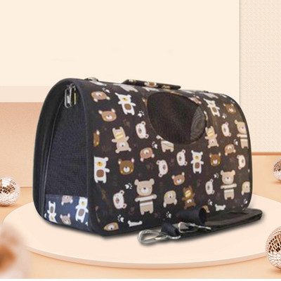 Μεταφορείς κατοικίδιων ζώων Φορητές αναπνεύσιμες πτυσσόμενες τσάντες Τσάντες μεταφοράς σκυλιών γάτας Τσάντα χειρός κατοικίδιων ζώων εξερχόμενου ταξιδιού με φερμουάρ ασφαλείας που κλειδώνουν