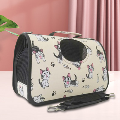 Μεταφορείς κατοικίδιων ζώων Φορητές αναπνεύσιμες πτυσσόμενες τσάντες Τσάντες μεταφοράς σκυλιών γάτας Τσάντα χειρός κατοικίδιων ζώων εξερχόμενου ταξιδιού με φερμουάρ ασφαλείας που κλειδώνουν