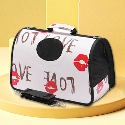 Μεταφορείς κατοικίδιων ζώων Φορητές αναπνεύσιμες πτυσσόμενες τσάντες Τσάντες μεταφοράς σκυλιών γάτας Τσάντα χειρός κατοικίδιων ζώων εξερχόμενου ταξιδιού με φερμουάρ ασφαλείας που κλειδώνουν