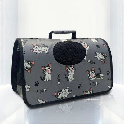 Μεταφορείς κατοικίδιων ζώων Φορητές αναπνεύσιμες πτυσσόμενες τσάντες Τσάντες μεταφοράς σκυλιών γάτας Τσάντα χειρός κατοικίδιων ζώων εξερχόμενου ταξιδιού με φερμουάρ ασφαλείας που κλειδώνουν